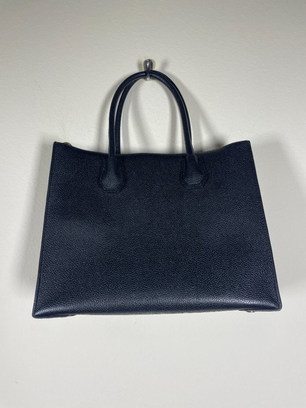 Michael Kors Black Pebble Leather Tote Bag with Duster 12" x 10" Excellent! - Picture 4 of 7